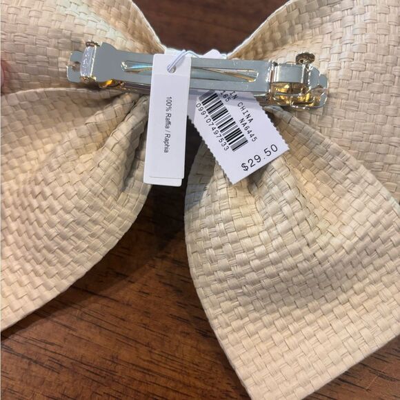J. Crew Cream Woven Hair Bow - Picture 3 of 4